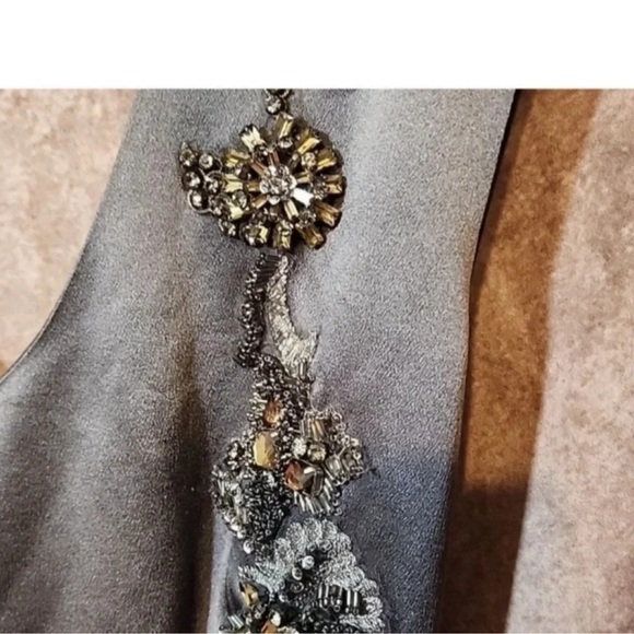 Elegant Gray Embellished Evening Gown Moxi , limited Alberta Foretti Event 8 - Picture 8 of 14